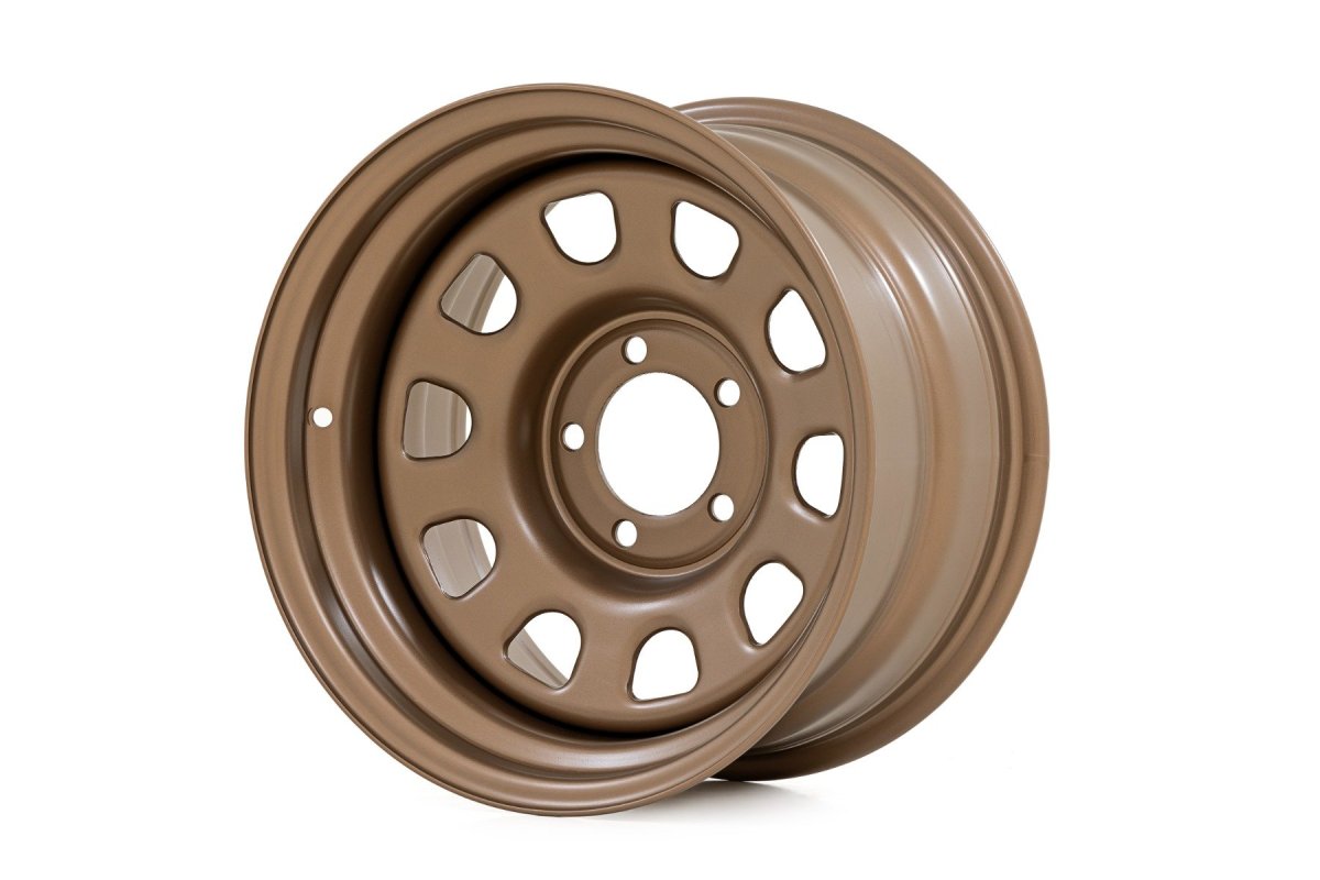 GMC K1500 Steel Wheel - Rough Country - 10-slot D-window - Bronze - '79-'99